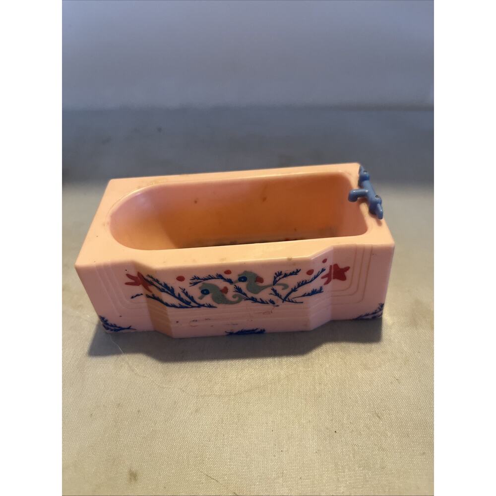 Vintage Renwal Dollhouse Bathtub Mermaid